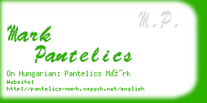 mark pantelics business card